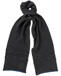 Kinalba - Gents Charcoal Mid-Weight Ribbed Cashmere Scarf - Lyst