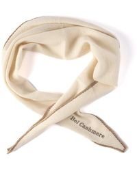 Bel Cashmere - Ivory Cashmere Triangle Scarf - Lyst