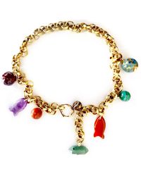 Persia Dona Jewelry - Vintage Chain Gemstones Necklace - Lyst