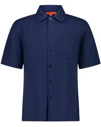 Maison Tangerine - Deep Linen Short Sleeve Shirt For - Lyst