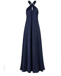 Belsize25 - Soft Sculpture Series – Satin Halterneck Midi Dress - Lyst