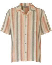 ORIGIN OF HEARTS - Moani Pastel Stripe Hawaiian Cotton Shirt For Elevated Resort Wear - Lyst
