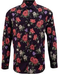 lords of harlech - Floral Cotton Stretch Button-Down Shirt - Lyst