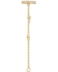 SALLY SKOUFIS - Edge Chain Ear Cuff With Made Diamonds - Lyst