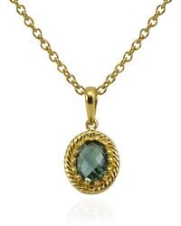 Vintouch Italy - Luccichio Green Agate Pendant Necklace - Lyst