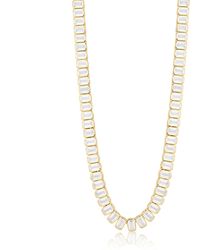 SHYMI - Emerald Bezel-Set Statement Tennis Necklace - Lyst