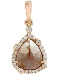 Artisan - Rose 18K Rose Pear-Cut Ice Diamond Charm Pendant - Lyst
