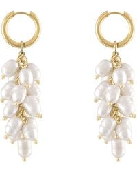 Olivia Le - Azalea Freshwater Pearl Chandelier Hoop Earrings - Lyst