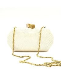 LIKHÂ - Sarsuela Handwoven Clutch Oat - Lyst