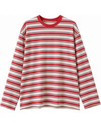FRONT ROW SHOP - Shapeable Stripe T-Shirt - Lyst