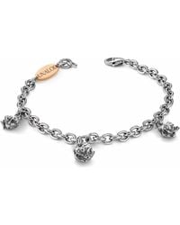 Unaloe - Sterling Rose Charm Bracelet Florida – Handmade Italian Chain Jewelry - Lyst