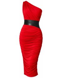 Monice London - Riri One Shoulder Midi Dress - Lyst