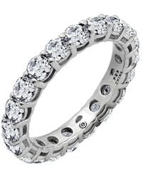 Diamonbliss - 3.5Mm Round Cut Prong Set Eternity Ring - Lyst