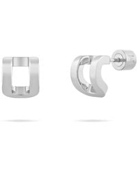 Meulien - Curved Rectangle Stud Earrings - Lyst
