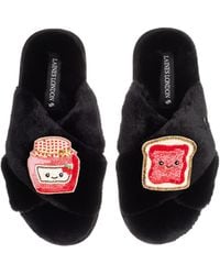 Laines London - Classic Slippers With Laines Lovables Jam & Toast Brooches - Lyst
