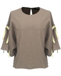 Smart and Joy - Tulip Sleeves Crop Top - Lyst