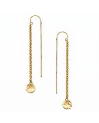 Heather Hawkins Jewelry - Tiny Coin Threader Earrings - Lyst