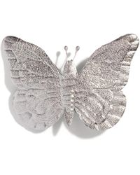 The Pink Reef - Leather Butterfly French Clip Hair Barrette - Lyst