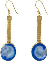 YAA YAA LONDON - Geode Drop Gemstone Earrings - Lyst
