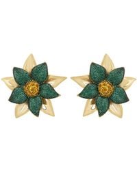 LÁTELITA London - Marguerite Daisy Flower Large Stud Earrings Emerald - Lyst