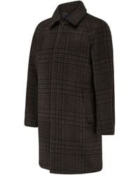 Guards London - Coldstream Wool Check Overcoat - Lyst