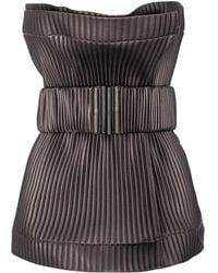 Silvia Serban - Antique Pleated Eco-Leather Belt - Lyst