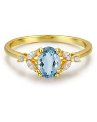 Azura Jewelry New York - Stellar Aquamarine Ring Solid - Lyst