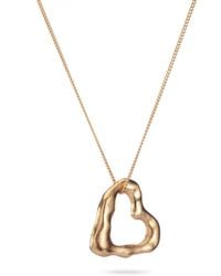 Lulu and Boo Jewellery - Small Molten Heart Solid Nine Carat Necklace - Lyst