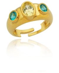 LINYA JEWELLERY - Rosie Stone Signet Ring - Lyst
