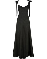 Sanctumum - Kaya Maxi Linen Dress - Lyst