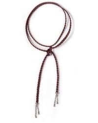 GYUNIA - Bea Braided Choker Burgundy - Lyst