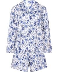 NoLoGo-chic - Hand Block Printed Cotton Pj Shorts Set - Lyst