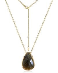 Rare Matters Jewelry - Organic Labradorite Teardrop Necklace - Lyst