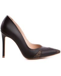 The 5Th Element - Alura Chocolate Leather Pumps With-Dotted Toe - Lyst