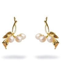 Ebru Jewelry - Romantic Bridal Pearl Earrings - Lyst