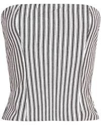 London Atelier Byproduct - Striped Strapless Corset - Lyst