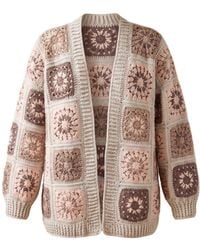 Ana Chic - Blush Granny Square Handmade Crochet Cardigan - Lyst
