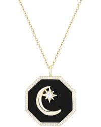 KAMARIA - Octagon Moon Medallion Necklace - Lyst