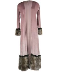 Jennafer Grace - Blush Velvet Faux Fur Cuff Jacket - Lyst