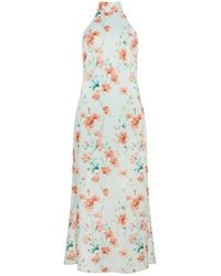 Sour Figs - Watercolour Floral Halterneck Maxi Dress - Lyst