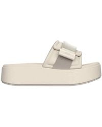 Melissa - Neutrals Free Fuzzy Slide Platform - Lyst