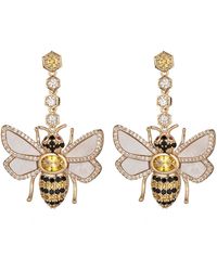 Eye Candy LA - Bumble Bee Cz Dangle Earrings - Lyst