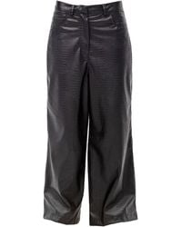 Maison Bogomil - Wide Leg Faux Leather Trousers - Lyst