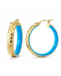 Gold & Honey - Hammered Hoop Earrings - Lyst