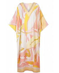 LOVEIST STORE - Sunny Long Sleeve Silky Satin Abaya Kaftan - Lyst
