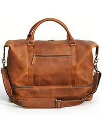 Touri - Leather Weekend Bag With Suit Compartment - Lyst