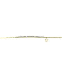 BLOOMTINE | Earth Angel HQ - Illuminess 14K Diamond Bar Bracelet - Lyst