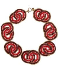 Iliana Arrazola - Crisscrossed Circle Necklace - Lyst