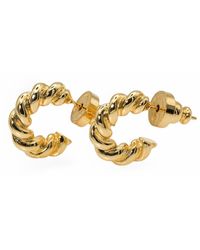 Miss Cecilia - Twisted Rope Hoops Earrings - Lyst