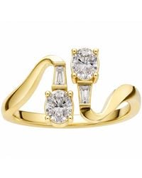 Artisan - 14K Diamond Double Row Open Ring - Lyst